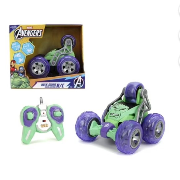 Marvel Other - New With Tags Jada Marvel Hulk Stunt RC Car with 5-Wheel Drift and Turbo USB